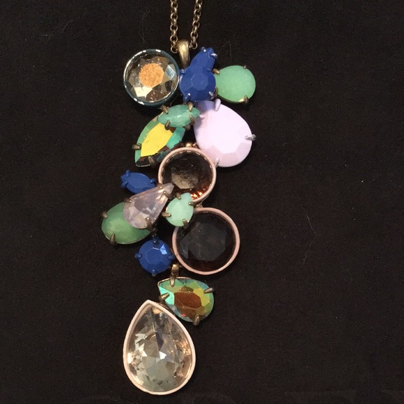 J Crew multicolored stone Brulee necklace - Picture 1 of 6